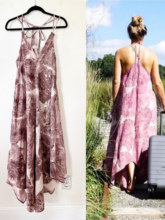 Lost and Found by J Friedman Dresses & Skirts - Lost & Found by J Friedman Maldives Pink Palm Leaf Cotton Beach Dress one Size